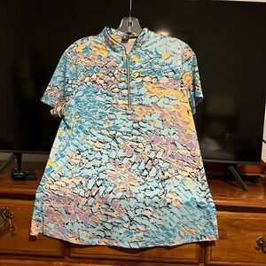 Jamie Sadock Ladies Golf Shirt. ⛳️ EUC. Size Large. Colorful. Beautiful fabric.